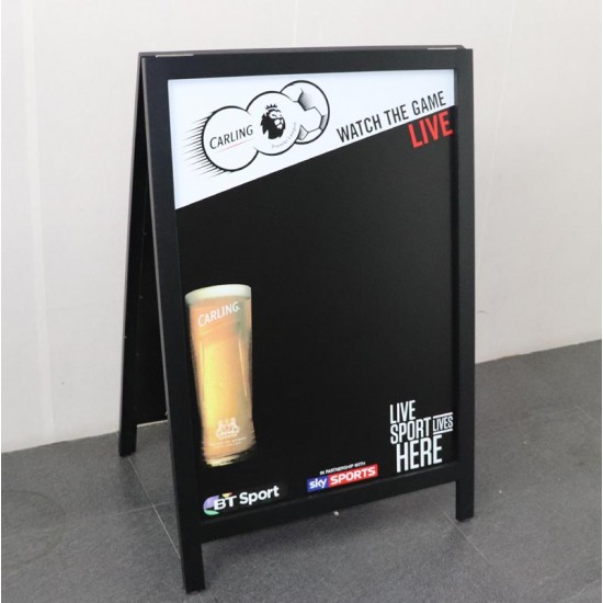 Frame Magnetic Chalkboard Sign 40 x 20 Inches, Classic Wooden Freestanding Sidewalk Sign, Double-Sided Sign Board Frame Magnetic Chalkboard Sign 40 x 20 Inches, Classic Wooden Freestanding Sidewalk Sign, Double-Sided Sign Board