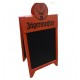 Frame Magnetic Chalkboard Sign 40 x 20 Inches, Classic Wooden Freestanding Sidewalk Sign, Double-Sided Sign Board