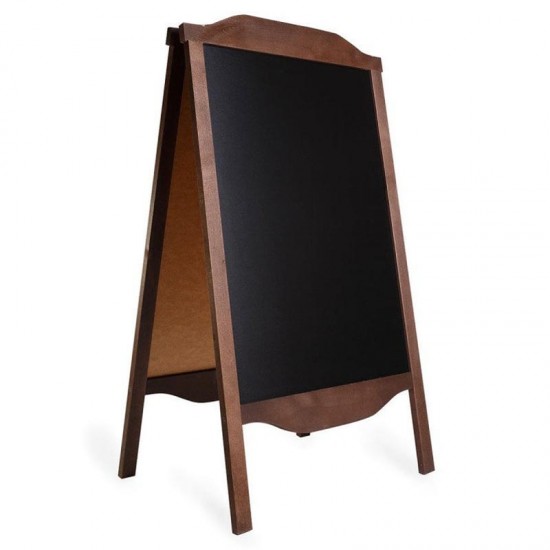 Frame Magnetic Chalkboard Sign 40 x 20 Inches, Classic Wooden Freestanding Sidewalk Sign, Double-Sided Sign Board Frame Magnetic Chalkboard Sign 40 x 20 Inches, Classic Wooden Freestanding Sidewalk Sign, Double-Sided Sign Board