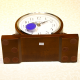 Simple solid wood wall clock living room dining room silent European-style round quartz clock new Chinese home atmospheric clock