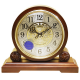 Simple solid wood wall clock living room dining room silent European-style round quartz clock new Chinese home atmospheric clock