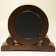 Simple solid wood wall clock living room dining room silent European-style round quartz clock new Chinese home atmospheric clock