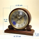 Simple solid wood wall clock living room dining room silent European-style round quartz clock new Chinese home atmospheric clock
