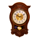 Weilingdun Music Hourly Chiming High Quality Clocks Europe Antique Wooden Mute Quartz Wall Clock
