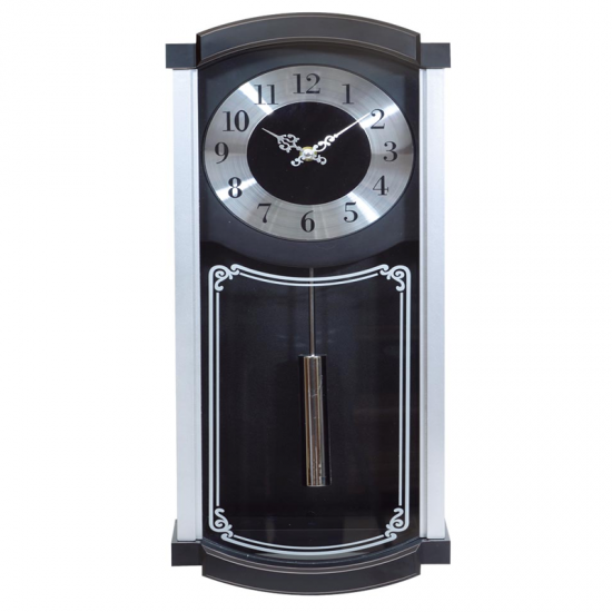 Simple solid wood wall clock living room dining room silent European-style round quartz clock new Chinese home atmospheric clock