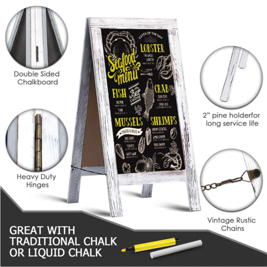 China Factory Directly Made High Quality Custom Drawing Board Wooden Chalk Writing Blackboard for Kids Education