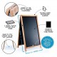 Frame Magnetic Chalkboard Sign 40 x 20 Inches, Classic Wooden Freestanding Sidewalk Sign, Double-Sided Sign Board