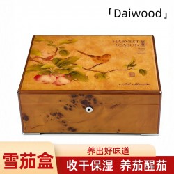 Cigar Humidor Cedar Wood Piano Lacquer Large Capacity Portable Cigar Box Constant Humidity Cigar Care Box