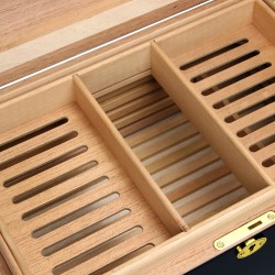 High-Capacity Cigar Humidor – Premium Piano-Finish Box with Spanish Cedar Shelves; Ideal for Aging and Storage