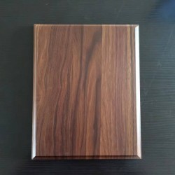 2026 Premium Walnut-Colored Blank Medal Wooden Base Authorized Plate Frame Award Certificate