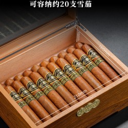 Large-Capacity Spanish Cedar Cigar Humidor for Home Aging – Features a Viewing Window and Moisture Protection