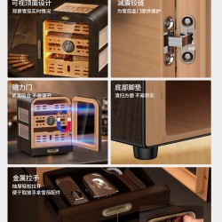 Solid Cedar Wood Cigar Humidor – Temperature and Humidity Controlled for Optimal Cigar Aging