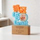 Wall-mounted wooden storage rack