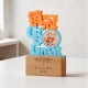 Wall-mounted wooden storage rack