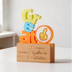  3D-Printed Solid Wood Trophy – Custom-Made, Creative DIY Design for Annual Meetings, Anniversary Celebrations, and Fun Award Ceremonies