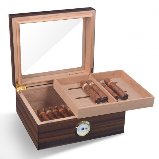 clear lid cigar boxes