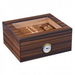 Large-Capacity Cedar Cigar Humidor – Professional Airtight Double-Layer Storage Case