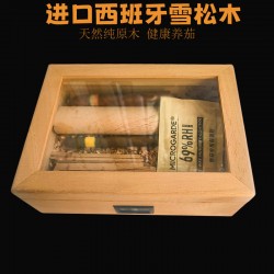 Spanish Cedar Wood Cigar Humidor - High Capacity, Airtight & Portable Aging Box (Pure Imported)