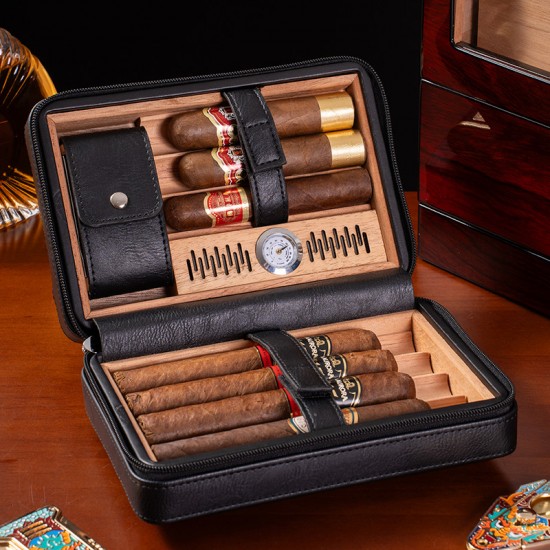  compact portable cigar wooden box