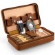 polished solid-wood cigar box