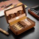 polished solid-wood cigar box