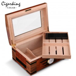 Cuban cigar humidors – imported cedar wood, large-capacity storage, convenient cigar cabinet