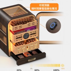 Cigar humidification cabinet – solid cedar wood humidification box with constant humidity and temperature control for aging cigars