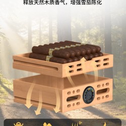 Cigar humidification cabinet – solid cedar wood humidification box with constant humidity and temperature control for aging cigars