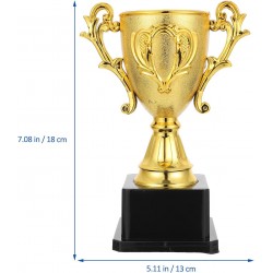 NOLITOY Gold Trophy Cup Plastic Award Trophies Cups First Place Winner Award Trophies Cup for Sports Tournament Competition Kids Parties