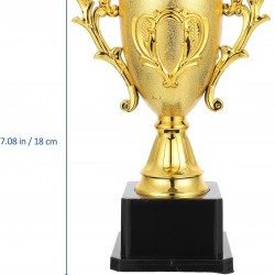 NOLITOY Gold Trophy Cup Plastic Award Trophies Cups First Place Winner Award Trophies Cup for Sports Tournament Competition Kids Parties