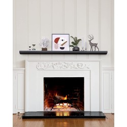 HTJX Wall Decor,Wall Mounted Solid Wood Books/Cat/Storage Fireplace Mantel,Wall Shelves for Home Room Bedroom Decor,Shelf for Bathroom Living Room Kitchen,16inch