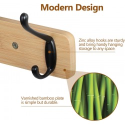 HTJX Wall Mounted Coat Rack Wooden Entryway Coat Rack Hat Hanger Rack With4 Hooks for The Entryway, Bathroom, Bedroom, Kitchen HTJX Wall Mounted Coat Rack Wooden Entryway Coat Rack Hat Hanger Rack With4 Hooks for The Entryway, Bathroom, Bedroom, Kitchen