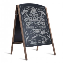 A-Frame Chalkboard Sign, Rustic Wooden Double-Sided Standing Sidewalk Chalkboard Sign Sandwich Board, Ideal for Businesses Wedding Announcements & Events A-Frame Chalkboard Sign, Rustic Wooden Double-Sided Standing Sidewalk Chalkboard Sign Sandwich Board, Ideal for Businesses Wedding Announcements & Events