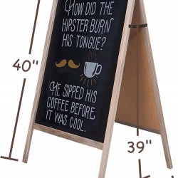 Chalkboard, Chalkboar Sign, A Framed Sidewalk Sign,Sandwich Chalkboards,Rustic Menu Display for Restaurant, Double Sided, Freestanding, Wedding Chalkboard Easel, 22" by 40" Blackboards, Vintaged Chalkboard, Chalkboar Sign, A Framed Sidewalk Sign,Sandwich Chalkboards,Rustic Menu Display for Restaurant, Double Sided, Freestanding, Wedding Chalkboard Easel, 22" by 40" Blackboards, Vintaged