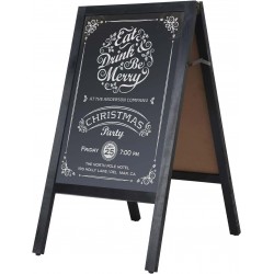 Chalkboard Sign, Rustic Magnetic A-Frame Chalkboard Sign, Free Standing Chalkboard Easel, Sturdy Sandwich Board Menu Display for Restaurant, Business or Wedding (Brown) Chalkboard Sign, Rustic Magnetic A-Frame Chalkboard Sign, Free Standing Chalkboard Easel, Sturdy Sandwich Board Menu Display for Restaurant, Business or Wedding (Brown)