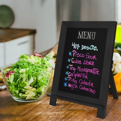 Wooden Chalkboard Sign, Tabletop Magnetic Chalkboard with Stand(Black)Small Countertop Chalkboard Easel Kitchen Memo Board Décor for Home, Café, Wedding Wooden Chalkboard Sign, Tabletop Magnetic Chalkboard with Stand(Black)Small Countertop Chalkboard Easel Kitchen Memo Board Décor for Home, Café, Wedding