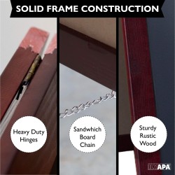 Wooden A-Frame Sign with Eraser & Chalk - 40 x 20 Inches Magnetic Sidewalk Chalkboard – Sturdy Freestanding Sandwich Board Menu Display for Restaurant, Business or Wedding Wooden A-Frame Sign with Eraser & Chalk - 40 x 20 Inches Magnetic Sidewalk Chalkboard – Sturdy Freestanding Sandwich Board Menu Display for Restaurant, Business or Wedding