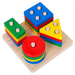 High Quality Customized Classical Beech Wood Material Castle Block Sets Construction Toy Wooden Castle Blocks for Kids