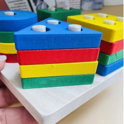 High Quality Customized Classical Beech Wood Material Castle Block Sets Construction Toy Wooden Castle Blocks for Kids
