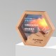 Solid Wood Trophy With Metal Plate 