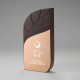 Corporate employee recognition wood trophy