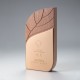 Corporate employee recognition wood trophy