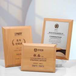 Custom solid wood color award plaques, honor certificates, custom production, distribution certificates, company sign making