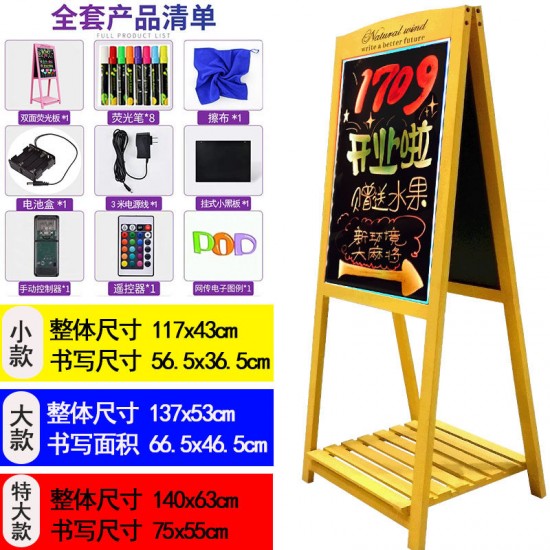  Erasable Double-Sided Display Board for Restaurants and Street Vendors	