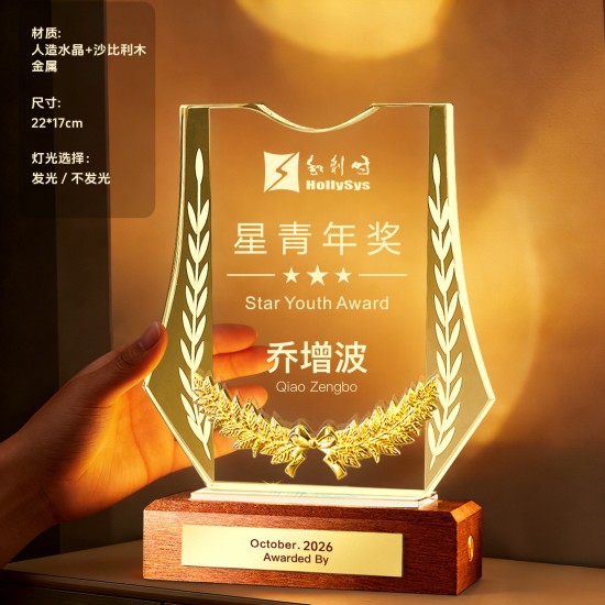 Engraved wood trophy / Laser engraved trophy 