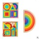 Wooden rainbow Building Blocks Wooden Early Education toy