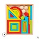 Wooden rainbow Building Blocks Wooden Early Education toy