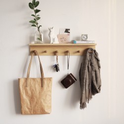 Wall-mounted shelf, solid wood hooks, wall-mounted wooden board, partition shelf, wall-mounted wooden storage shelf