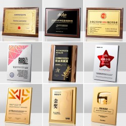 Custom - made medals, authorization plates, honor plaques, wooden - based gold - foil bronze medals, authorization letters, customized commendation medals, and franchise medals