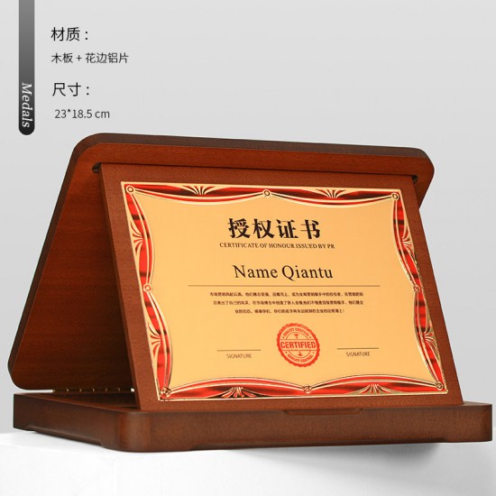 Custom Walnut Medal Production